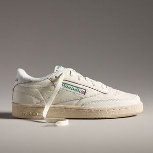 Reebok Kids Off-White Sneakers with Green Accents